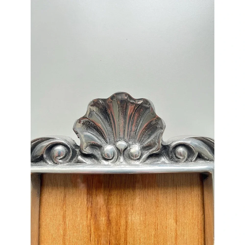 Holland Boone Polished Pewter Picture Frame, HEAVY, Rococo/Baroque style